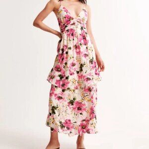Floral Pink Maxi Dress